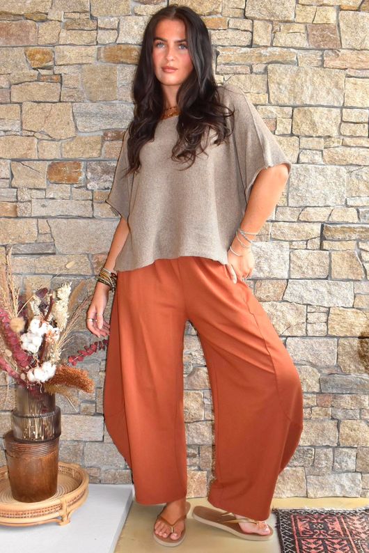 Lagen 7/8 Barrel Pant Rust